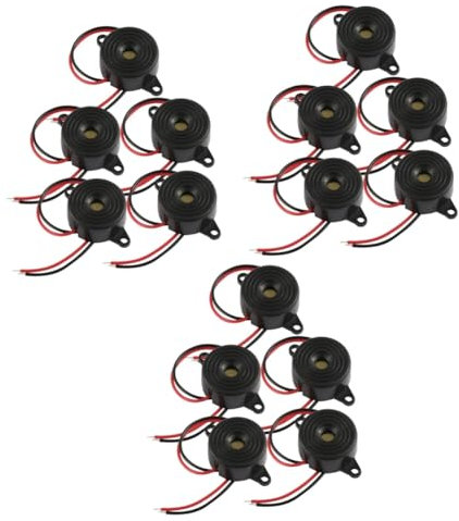 Zerodeko 3 Sätze Piezo Elektronischer Alarm Mit Draht Anschlüssen Für Elektronik Computer Alarmanlagen Spielzeuge 5 Stück * 3