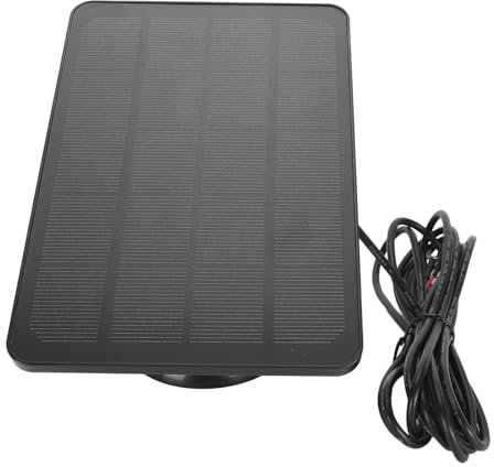 XUMIUZIY Caricatore della Telecamera Solare, Gruppo Regolabile di 360 ° IP66 IP Waterproof Facile da Installare Video Pannello Solare a Cornamusa 10W Efficiente per Toilebell 3 (Csp4w-u-b)