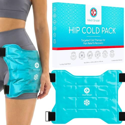Medi Grade Bolsa de Hielo para Cadera con Correa Ajustable, Gel Frío