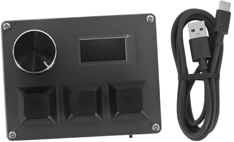 Gurtt O3C++ OSU Tastiera Tri-Keyboard con interruttori lineari magnetici Hall a grilletto rapido, manopola di Regolazione e Schermo per PC e Mac (Nero)