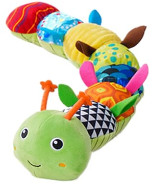 Qizeroty Raupe Kuscheltier Für Babys, Raupen Beißring Rassel, Babys Aktivität Spielzeug, Kinderwagenkette Mobile Raupe, Sensorisches Spielzeug Für Neugeborene, Motorikspielzeug Zum Greifen