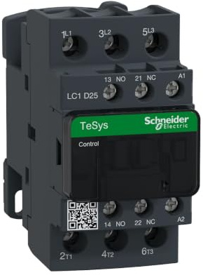 Schneider Electric TeSys D - AC Contactor, 400 V AC, 50/60 Hz, 3 Pole, 3NO, 25A, Fixed & DIN Rail Mounting, LC1D25V7