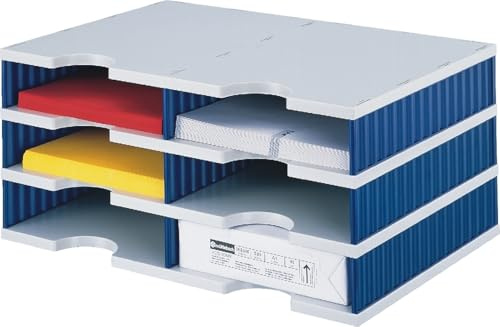 styrodoc Duo 6 Boxen Styro Sortieren Station grau/blau
