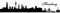 Samunshi® Wandtattoo Hamburg Skyline 30x6cm schwarz
