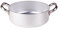 Pentole Agnelli ALMA10626 Sartenes de aluminio profesional de 3 mm, cacerola baja con 2 asas, 5.3 L