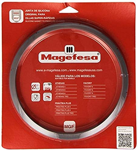 Magefesa - Junta de Silicona 22cm Compatible con Olla, Modelos ATHENAS, DB, DYNAMIC 3-6-8L, FAVORIT, PRACTIKA PLUS 4-6-8L, 09REMEJSP68, 8429113544065