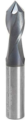 Amana Tool 51656 CNC Solid Carbide 90 Deg 'V' Spiral with AlTiN Coating for Steel & Stainless Steel 1/2 D x 1 CH x 1/2 SHK x 3 Inch Long Up-Cut Drill/Router Bit/End Mill