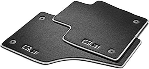 Audi 8U1061275MNO Textilfußmatten Premium Vorne, Schwarz/Silbergrau, 2 Stück