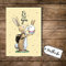 ilka parey wandtattoo-welt® A6 Postkarte Ansichtskarte Osterkarte Flyer Ostern Häschen Hase Osterhase mit Spruch Ei love you pk100