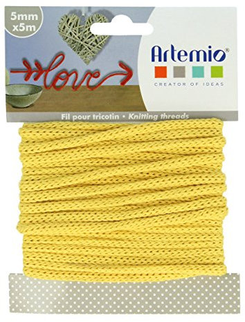 Artemio - Filato per lavori a Maglia, 5 mm x 5 m, Colore: Giallo