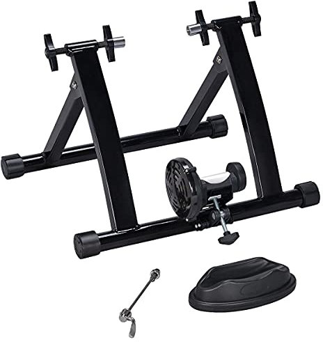 Yaheetech Rollentrainer Fahrrad magnetischer Fahrrad-Widerstandstrainer Indoor Fahrradtrainer mit 6 Gänge für 26-28 Reifen