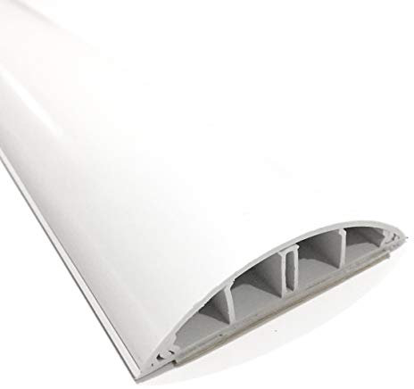 SCOS Smartcosat SCOSKK251 2 m Habrund Kabelkanal (L x B x H 2000 x 90 x 20 mm, PVC, Fußboden, Kanal, Selbstklebend) weiß