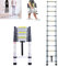 Escalera telescópica de aluminio extensible plegable retráctil ligera portátil 150 kg de capacidad EN131