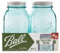 Ball Aqua Blue Vintage Regular Mouth 946ML/2 PINT/32OZ/ Quart Glass Mason Jars, 4-Pack