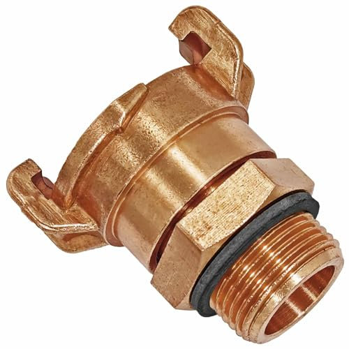 Schnellkupplung mit Außengewinde drehbar Messing System Geka 1 Zoll AG (innen ca. 33mm)