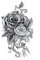EROSPA® Tattoo-Bogen temporär/Sticker - Rose Kompass Anker - Wasserfest - 15 x 21 cm