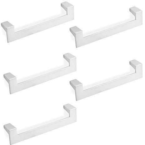10 Stück Möbelgriffe SW84 BA 128 mm Chrom matt 144 x 25 x 32 mm von JUNKER Design