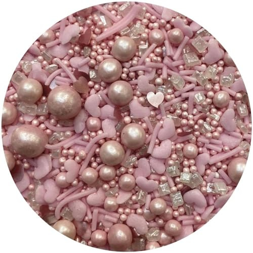 Purple Cupcakes Sprinkles Mix - Shimmer PINK LEMONADE Mix (V) - Cake and Cupcake Sprinkles for Birthdays, Weddings and all occassions