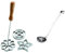 Ibili 787600 - Set Moldes Roseton + 712100 - Buñolera Inox
