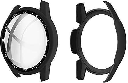 Brifu Custodia compatibile con Huawei Watch GT 2 46mm PC Cover con Protezione in Vetro Temperato, Protezione Totale Ultra Sottile per Custodia Protettiva compatibile con Huawei Watch GT 2-nero