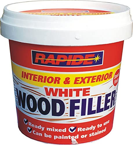 Life Necessities White Wood Filler 500G Ready Mix All Purpose Interior & Exterior Filler, Fast Drying, Instant Repairs, White by Rapide