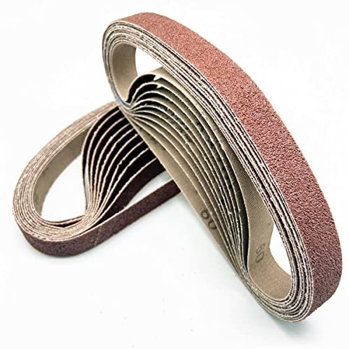 FEIHU Nastri abrasivi 30 x 533 mm, nastro abrasivo 6 x 40/80/120/180/320 per levigatrici a nastro, per levigare, limare, affilare e rimuovere la ruggine (30 PZ)