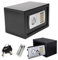 Safe Tresor mit Zahlenschloss Elektronik Safe mit 2 Schlüssel Wandtresor Elektronischer Safe Möbeltresore Feuerfest Wasserdicht Sicherheitsbox Mini Safe Doppelstahlbolzen, 8,5 Liter Schwarz 20x31x20cm