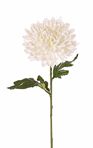 artplants.de Kunstblume Chrysantheme DELPHINA, Creme, 65cm, Ø14cm - Chrysantheme künstlich