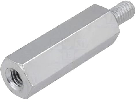 Distanzmuffe mit Gewinde; 20mm; Innengew: M6; Außengew: M6; Stahl 229X20 Distanzelemente aus Metall