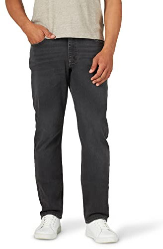 Wrangler Authentics Men's Athletic Fit Stretch Jean, Black Charcoal, 40W x 30L