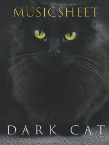 MusicSheet Dark Cat Paper for music all instrument,piano, guitar, trumpet,saxophone,clarinet...: 8_5x11 in.120 Sheets.: MusicSheet Scrapbook Paper ... for Scrapbooking. (Domestic Cats.)