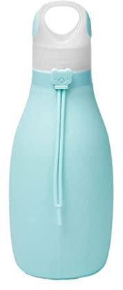 Bouteille Bouteille d'eau Bouteille d'eau en Silicone De Sport Pliable, Bouteilles À Boire Portables Anti-Chute en Plein Air pour Fitness/Cyclisme, 500 Ml/16 Oz Sport Gourde Eau (Color : D-Green)