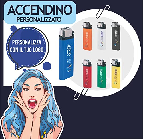 Accendini personalizzati stampa colori promozionali azienda attività gadget accendino pubblicità per aziende eventi matrimonio fiere pe858 (100)