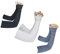 Share Maison Armstulpen für Damen, Wollstrick, Kaschmir, lange fingerlose Armstulpen, 50 cm, Winterhandschuhe, 31 – 3 Paar (schwarz + weiß + grau), Medium