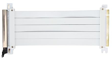 VBESTLIFE PCIE 4.0 X16 Extender Riser-Kabel, Flexibel und Effizient, Stabiles, Hohe Haltbarkeit, für GPUs der Nächsten Generation, 180 Grad EMI-Abschirmung (Weiß)