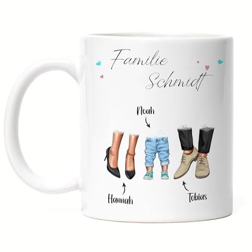 Kiddle-Design Famille Maman Papa Tasse Personnalisée Fête des Mères Fête des Pères pour Mère Père Cadeau Fête des Mères Noël