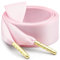 WEGOODZF Seidenband Ribbon Satin Schnürsenkel: 2 Paar 100CM Rosa 2CM Breite mit Metallspitze Flache Satinband Schuhbänder für Turnschuhe Damen Sportschuhe