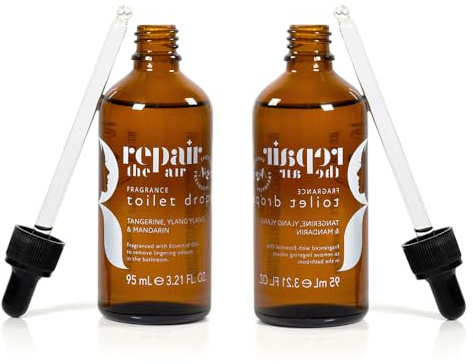 Repair the Air Fragranced Toilet Drops, with Tangerine, Ylang Ylang and Mandarin Essential Oils, 95ml DUO