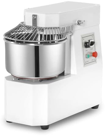 Ristoattrezzature - Impastatrice a Spirale Professionale - a Testa Fissa, Monofase - Capacità 10 Litri, Capacità Farina 2kg, Capacità Impasto 3kg