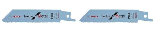Bosch Professional 5 Stück Säbelsägeblatt S 522 EF Flexible for Metal (für Metall, 100 x 19 x 0,9 mm, Zubehör Säbelsäge) (Packung mit 2)