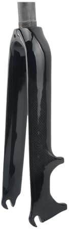 wanhaoaony Forks Bicycle Front Forks Carbon Fibre Fork Folding BMX MTB Road Bike Forks Disc Brake Fit For Wheel 14 16 18 20 22 Inch Mtb Forks (Color : Gloss 100 16inch)