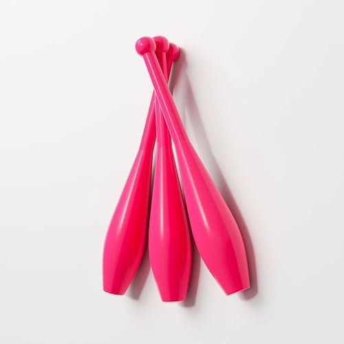 Play Juggling Set de 3 Claves de Malabares Prima Monocasco - Equilibrio Principiantes y Expertos - Fucsia