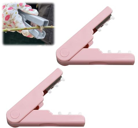 1/2 Stück Rosendornenentferner – Effizienter Dornenentferner für Rosen, Rosendorn-Entferner Werkzeug, Rose Thorn Stripper Tool, Blattdorn Stripper Werkzeug für Blumendekoration (2 Rosa)