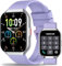 HOIFA Smartwatch Uomo Donna, 1.96 HD Orologio Smartwatch con Effettua/Risposta Chiamate, 113+ Sportive Smart Watch con 24H Cardiofrequenzimetro/SpO2/Sonno/Contapassi, IP68 Orologio Fitness (Viola)