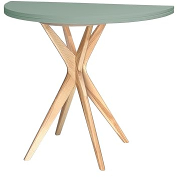 Ragaba JUBI Tavolo semicircolare allungabile, 100 cm, verde salvia
