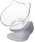 Milisten pour Chat avec Protection de Cou Inclinée à Bol Plastique avec Oreilles de Chat Design Détachable pour Nourriture et Eau Facile à Nettoyer Stable et Créatif