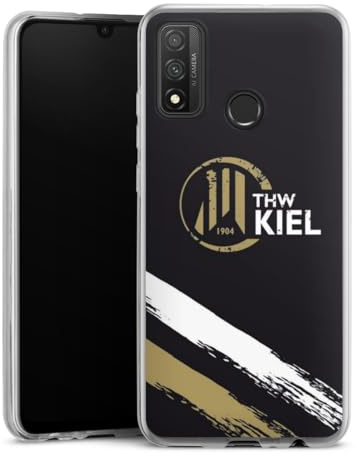DeinDesign Slim Case extra dünn kompatibel mit Huawei P Smart (2020) Silikon Handyhülle transparent Hülle THW Kiel Logo Handball