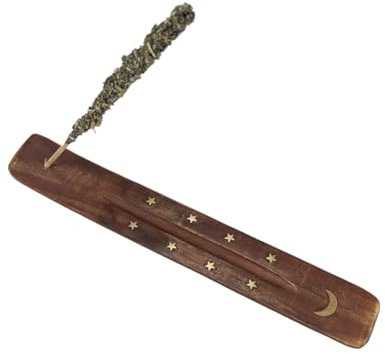 Coco Papaya Porte-encens en Bois Motif Lune - pour bâtons