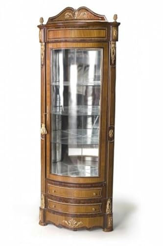 Casa Padrino Barock Vitrine 70 x 45 x H. 185 cm - Barock Wohnzimmerschrank