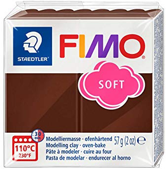 SG Education FIMO 8020 75 Fimo Soft Modelling Clay, 57 g, Chocolate